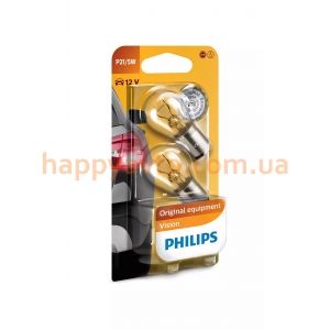 Лампа накала Philips Vision P21/5W 12V 12499B2 (2 шт.)